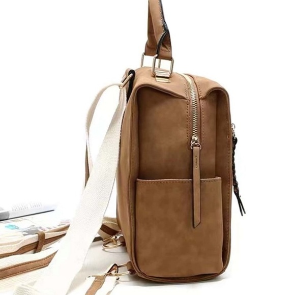 Shein EMERY ROSE Top Handle Zipper Front Functional Backpack - Picture 2 of 9